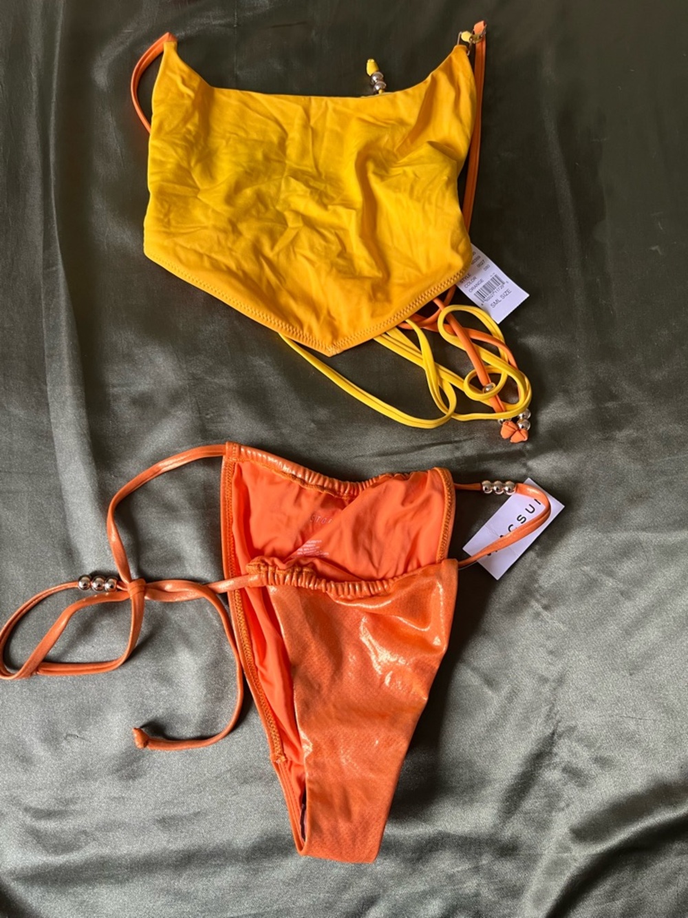 Bundle deal -Yellow & Orange Two-Piece Bikini Set